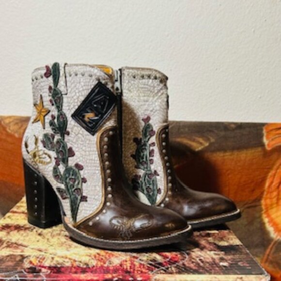 OLD GRINGO GALENA 6" TAHOMA-ROUTE 66 KAKI/WHITE SZ 6.B - Picture 2 of 16